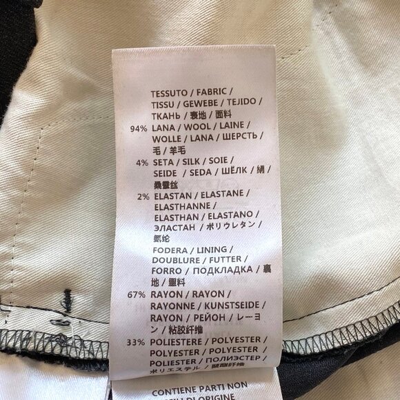 Gucci Mens Wool Silk Dress Pants Size 46 IT Flat Front Dark Gray Made in Italy - Picture 10 of 14